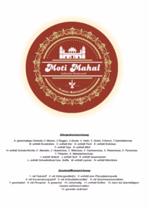 Speisekarte Cover